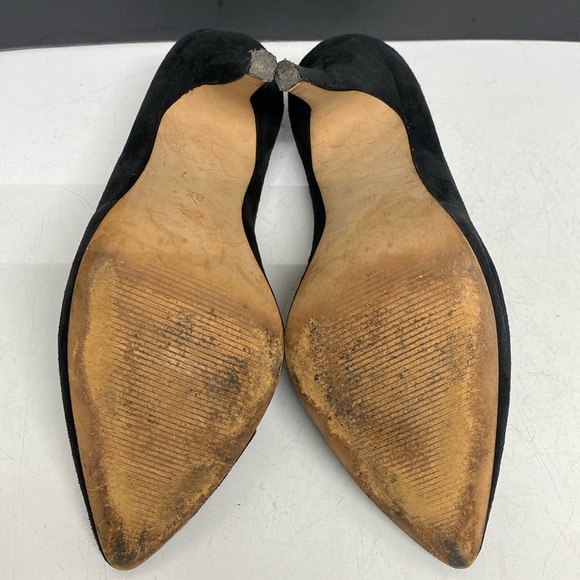 1937 Madewell Black Suede Slip On Heeled Shoes Size 8.5 - Picture 15 of 17